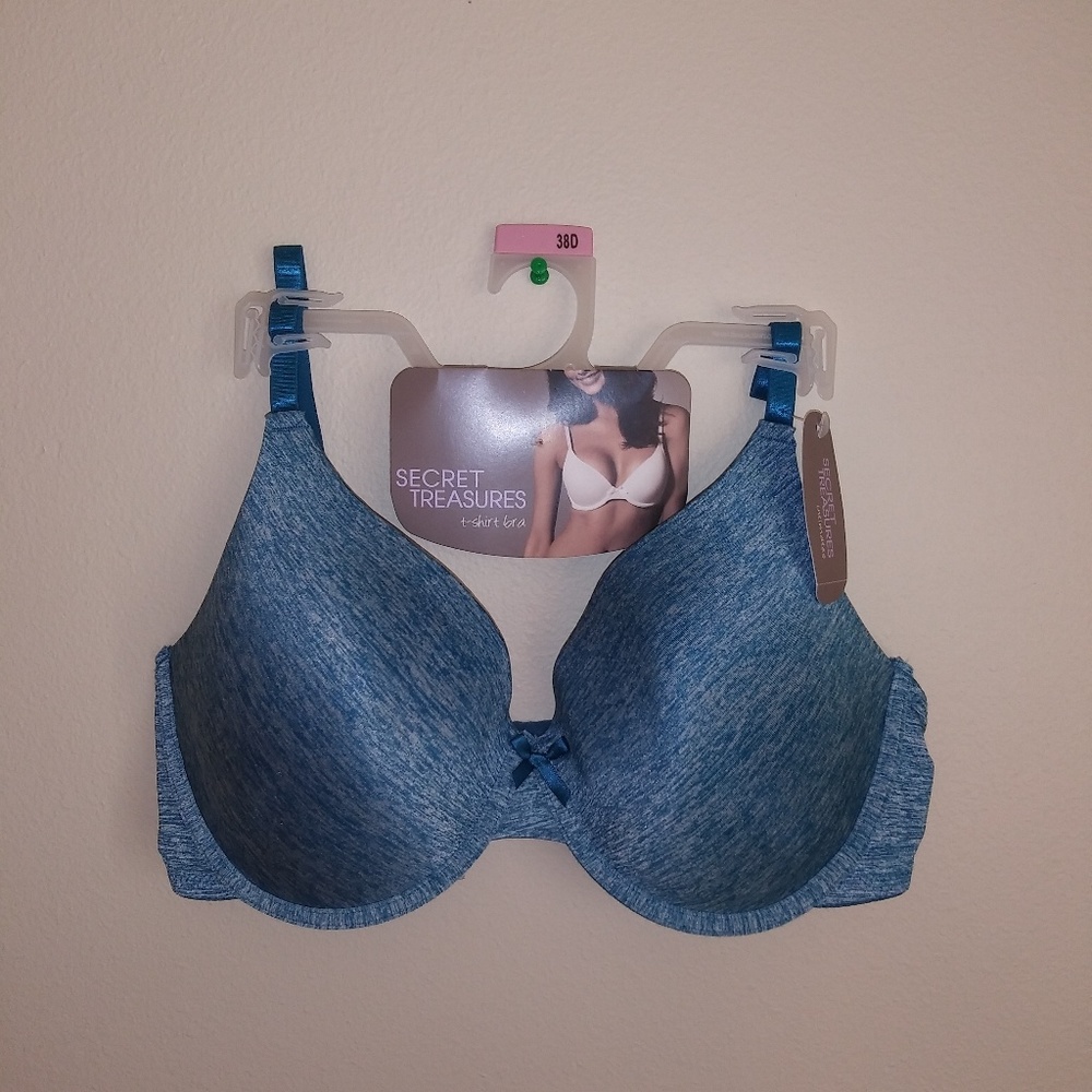 Blue/Gray Wired Bra 38D